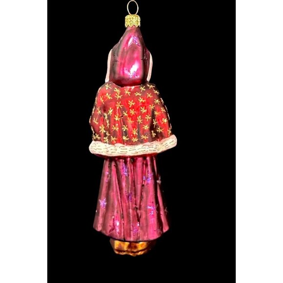 Christopher Radko Velvet Plum Nicholas Glass Santa Ornament 1998 with Box and Ta - Picture 8 of 15
